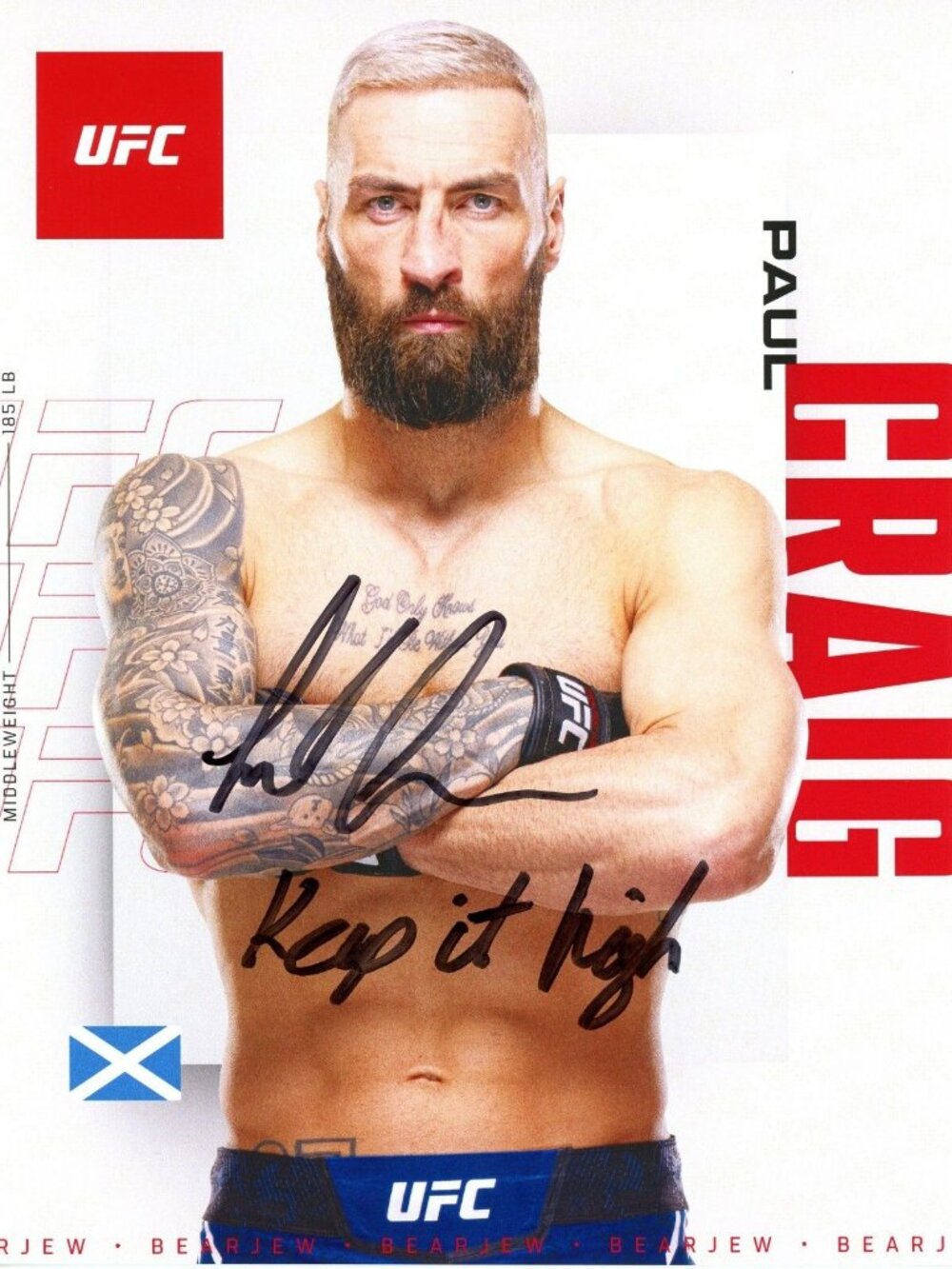 Paul Craig Signed UFC 8.5x11 Photo MMA Exact Proof COA Autograph